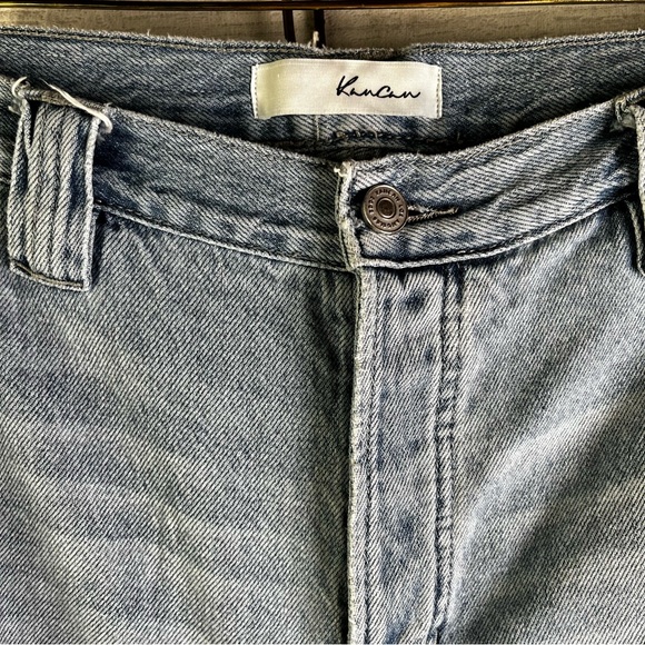 KanCan Kan Can Estilo Womens 9 28 Distressed Destroyed Wide Leg Denim Blue Jeans - Picture 7 of 16